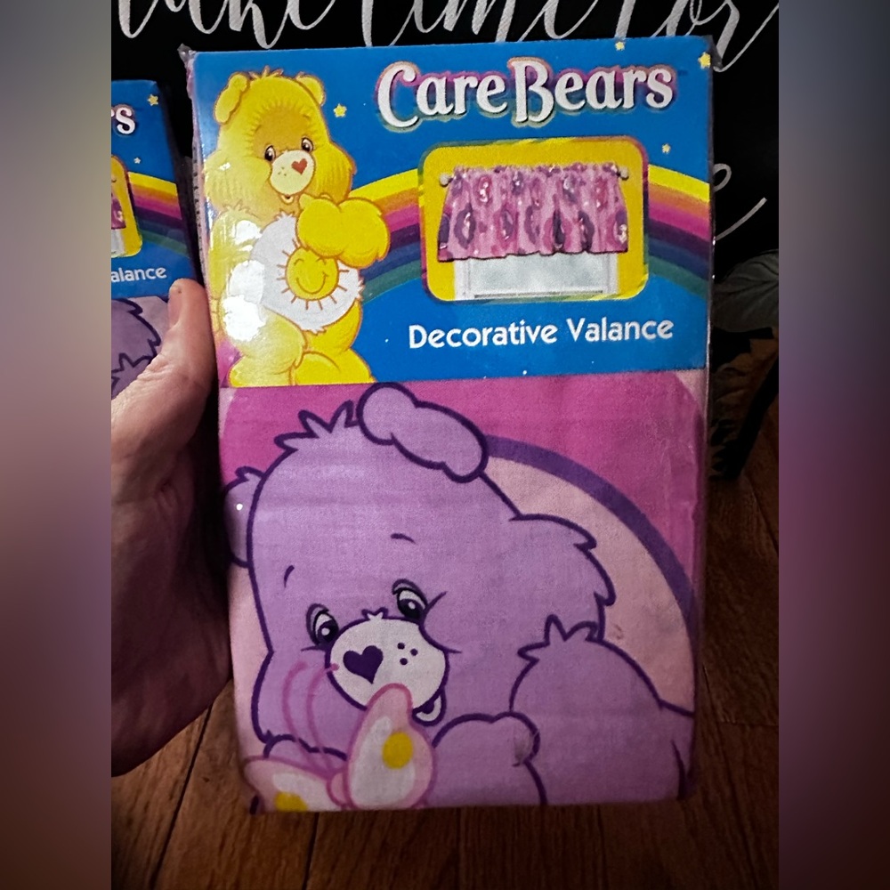Two NWT Vintage Care Bear window Valances